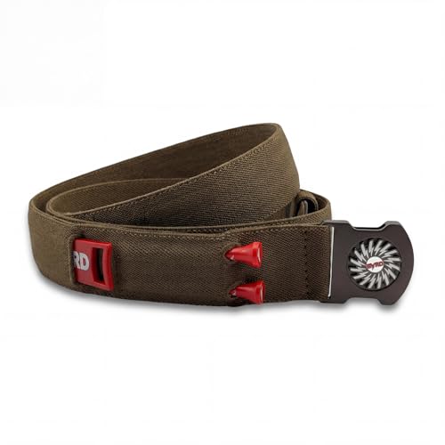The Byrd Belt - Reversible Golf Belt with Ball Marker - Gift for Father - Tee Sheath & Divot Tool for Men - On & Off Course Adjustable up to 44” (Brown)