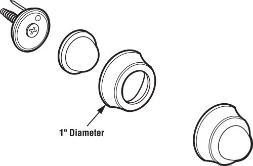 Prime-Line J 4844 Door Wall Stop, 1-In, Rubber Bumper, Satin Nickel, (Single Pack) #TOP1