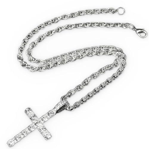 LUNGHEZZA E COMFORT PERFETTI: la collana da uomo ha la lunghezza ideale per un maggiore comfort. Le robuste maglie in zirconia cubica assicurano che la catena a croce si adatti saldamente, conferendole al contempo un aspetto elegante. Perfetto per l'uso quotidiano. Perfetto per gli uomini che vogliono distinguersi. Perfetto per l'uso quotidiano o per le occasioni speciali.
