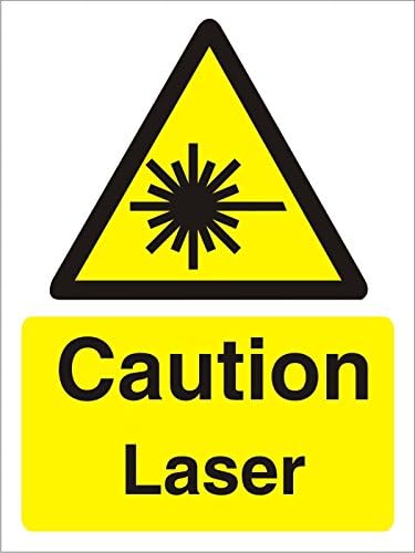 Caution Laser Sign, 150mm x 200mm - Self Adhesive Vinyl