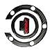 WHMY Protezione Serbatoio Adesivi per Yamaha R1 R6 FZ6R FZ1S FAZER FZ6 FZ8 XJ6 in Carbonio Motociclo Tappo Carburante Copertura Rilievo Carro Armato Protezione della Decalcomania