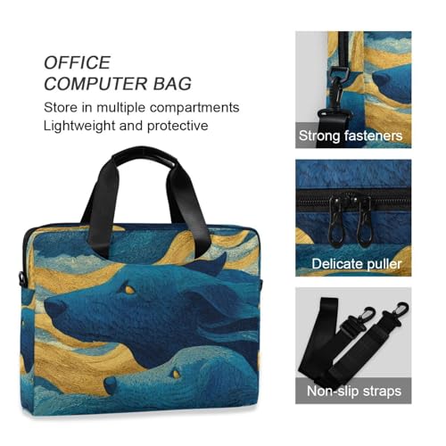 Bolso maletín para laptop con múltiples bolsillos miniatura 6