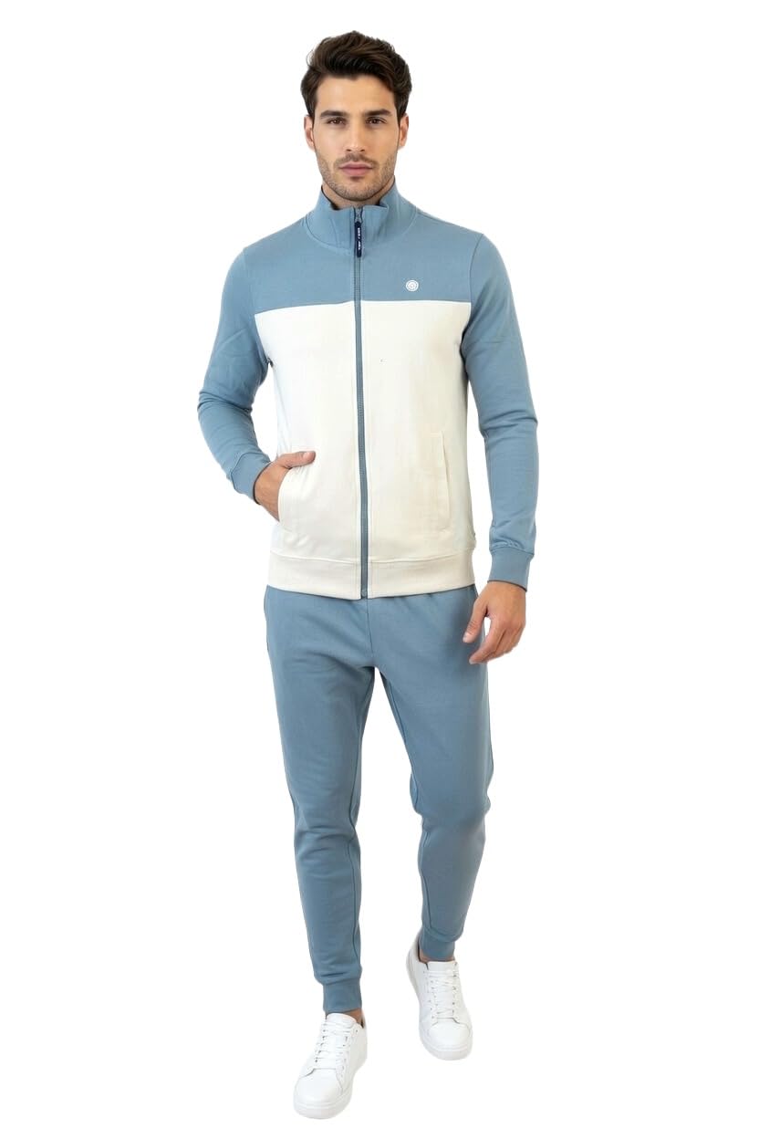 TUTA UOMO COTONE ESTIVA - TUTA UOMO COMPLETA IN FELPA DI COTONE ESTIVA - LEGGERA