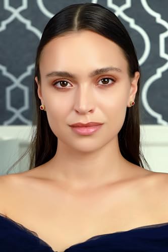 Ice Gems 14K Gold 925 Sterling Silver Genuine, Created or Simulated Birthstone 6mm Gemstone Crown Stud Earrings for Women & Girls3