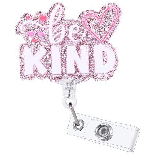 Be Kind Medical Badge Reel, Nurse ID Holder, Acrylic