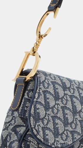 Dior Women's Pre-Loved Navy Trotter Saddle Bag4