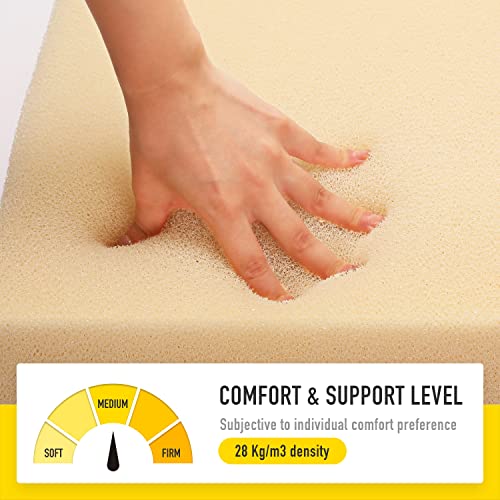 Sunrox Dryfast Foam All-Weather Outdoor Cushion Replacement 2" X 24" X 72", Ultra Durable Low Maintenance Cushion Foam For Outdoor Seat Cushion & Patio Furniture Chair Cushion #TOP5