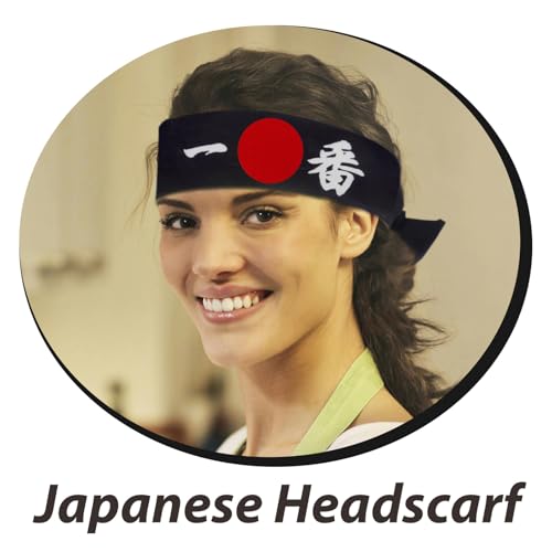 Cintas Hachimaki japonesas de algodón ajustables pack de 4 3