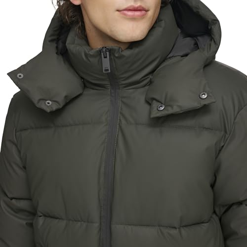 Image of DKNY Men's Quilted Tech Hooded Puffer