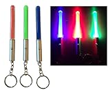 3er Set Lichtschwerter Grün Blau Rot Laserschwert Lichtschwert Schlüsselanhänger Lichtschwert Laser Schwert Anhänger Lampe Schlüsselanhängerlicht lustiger Schlüsselanhänger