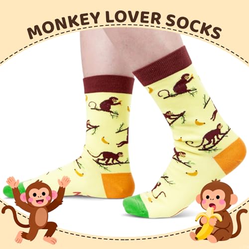 Zmart Funny Socks for Women Men - Sloth Monkey Gifts, Wolf Panda Fox Socks for Teens
