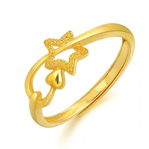 Bague Jaune 24 carats Feng Shui : alliance ajustable pour femme