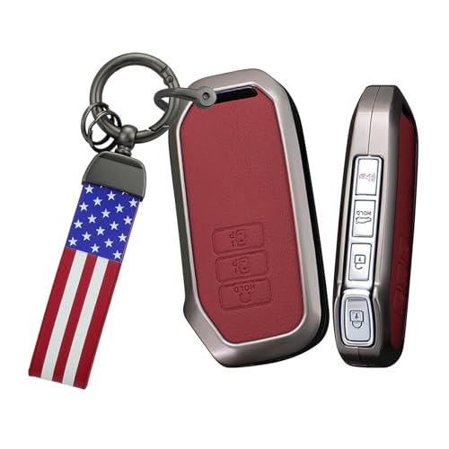 Porte-clés en cuir pour KIA Stinger et Sportage avec drapeau USA