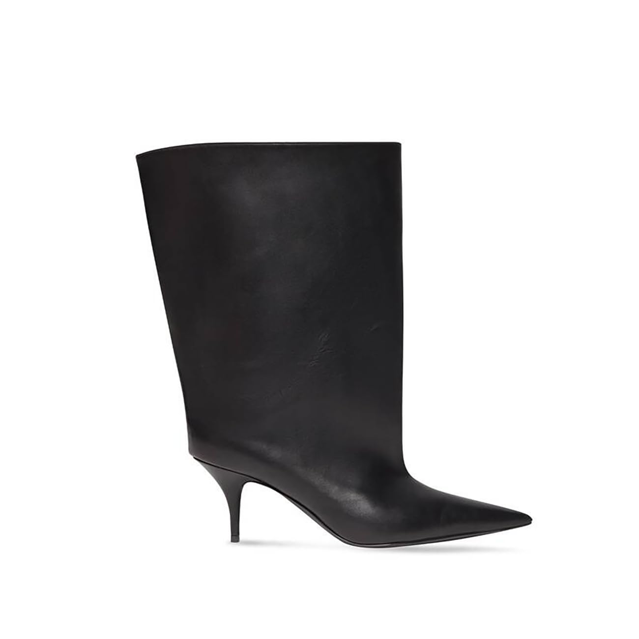 Womens Wide Thigh Knee High Boots High Heel Stiletto Long Booties Pointed Toe Cone Heel Boots Pull On