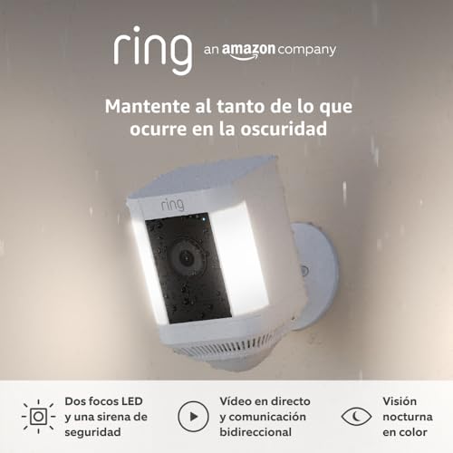 Miniatura 7 de Ring Cámara Plus Con Luces Y Batería Spotlight Cam Plus Cámara De Vigilancia Exterior Wifi Con Vídeo Hd 1080p, Comunicación Bidireccional, Visión Nocturna Y Focos Led Ring Protect 30 Días Gratis