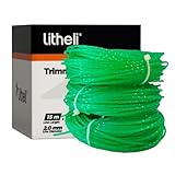 Litheli 2.0 mm Trimmerfaden, Insgesamt 15m x 3pcs Nylon Mähfaden...