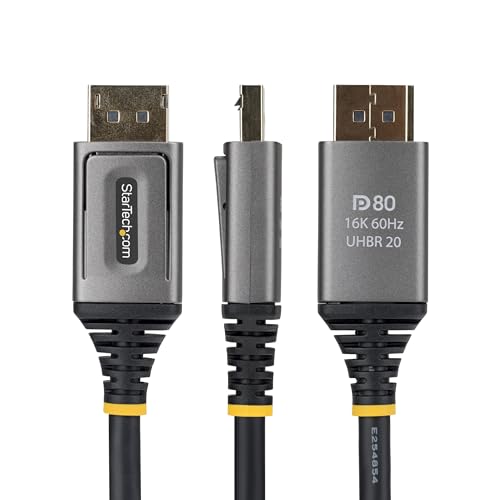 StarTech.com Câble DisplayPort 2.1 de 1m Câble DisplayPort DP80 Certifié VESA 10K8K 60Hz Non Compressé 16K 60Hz8K 240Hz avec DSC 1. Câble d'Éc - vue 4