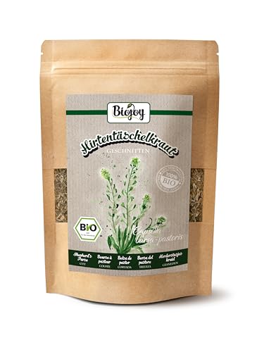 Biojoy Infusión de Bolsa de pastor Ecológica (100 g), seca y cortada (Capsella bursa-pastoris)