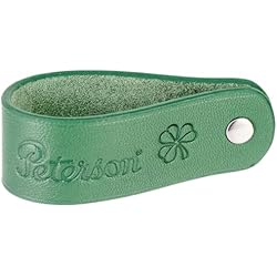 Peterson Pipes - Shamrock Genuine Leather Tobacco Pipe Stand For Smoking Pipes, Holder For One Briar, Minimalist Display, St Patrick's Day (Green)