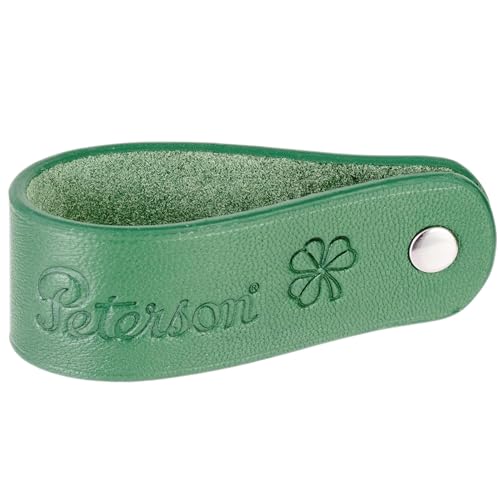 Peterson Shamrock Green Leather Pipe Stand - Genuine Leather Tobacco Pipe Holder, Briar Tobacco Pipe Display, Scratch-Resistant Pipe Holder, St Patrick