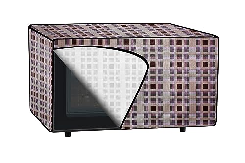 Image of The Furnishing Tree PVC Waterproof Microwave Oven Cover Compatible for Morphy Richards 20 L Solo 20 MS Mosaic Pattern Magenta