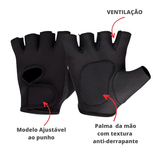 Luva Musculação Academia Treino Ajustável Unissex - Par