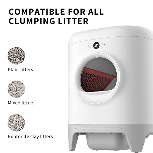 Petkit Purax Self-Cleaning Cat Litter Box, No Scooping Automatic Cat Litter Box Fr Multiple Cats, Xsecure/Odor Removal/App Control Automatic Cat Littler Box With Mat #TOP5