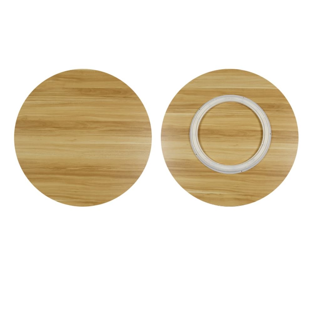 Lazy Susan Drehteller aus Naturholz, 76,2 - 121,9 cm, drehbares Serviertablett für Esstisch und Küchenarbeitsplatte, ideal für unterhaltsames Servieren und Heimdekoration