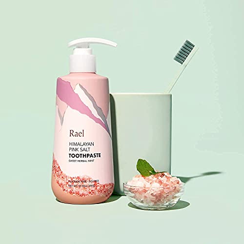 Rael Toothpaste For Sensitive Teeth - Fluoride Free Toothpaste, Himalayan Pink Salt, Sweet Mint Flavor, Clean Ingredients, Fresh Breath, Oral Care, Cruelty Free (1 Pack, Pump) #TOP6