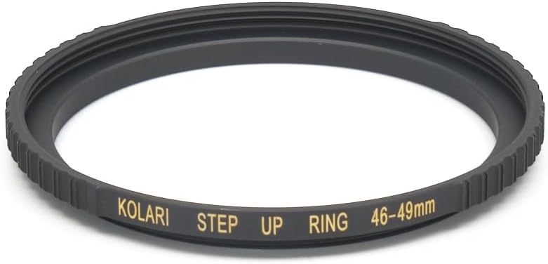 Kolari Pro (46-49mm) Step-Up Ring | Step-Up Lens Filter Adapter Ring | Premium CNC Machined Brass | Compatible with All Brand UV CPL ND Camera Lens Filters