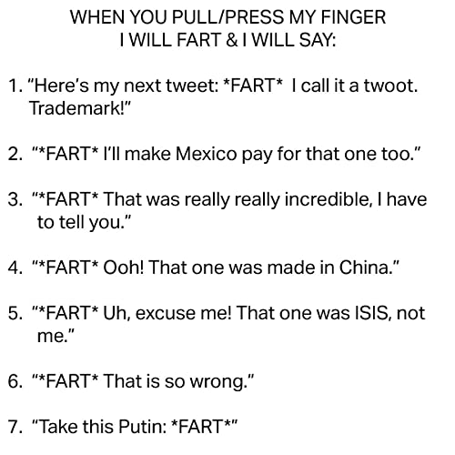 Pull My Finger Farting Donald Trump Plush Figure Doll -With Animated Hair-10.5 Inches Tall #TOP6