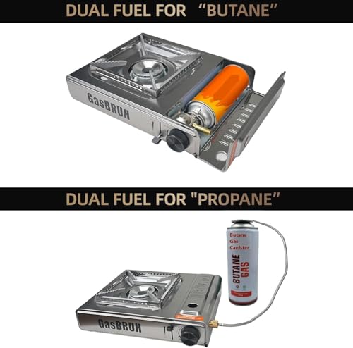 Image of Butane Gas Canister Portable Cartridge for Camping Stove, Gas Burner & Outdoor Cooking Universal Butane Refill Can for Picnic, Trekking, Hiking, BBQ & Emergency Use. (1 Refill)