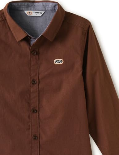 Image of Amazon Brand - Symbol Boys 100% Cotton Casual Shirt | Full Sleeves | Regular Fit | Age 2-14 Years
