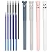 SOSPIRO4 Pezzi Penna Gel Cancellabile Penne Cartoni Animati + 5 ricariche blu + 5 ricariche nere per Bambini Studenti Adulti