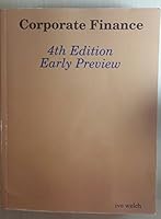 Corporate Finance (4th Edition - Early Preview) 0984004920 Book Cover