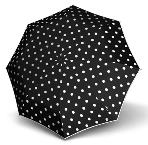 Knirps Regenschirm T.205 Duomatic Dot Art Black schwarz