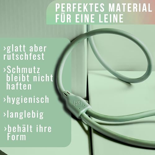 ne&no® Hundeleine 1,5 m Loft Design, schmutz- & wasserfest, Führleine für Hunde, Dog Leash, grün