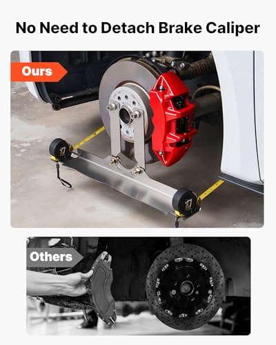 Image of VEVOR Wheel Alignment Tool, 2 PCS Stainless Steel Heavy Duty Toe Alignment Plates with 2 Measuring Tapes, Accurate Automotive Wheel Tools for Home Use, Compatible with Cars, Trucks, SUVs, and Vehicle