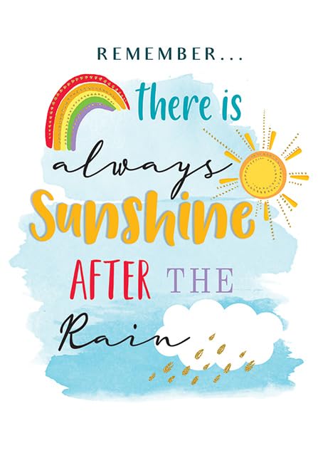 Piccadilly GreetingsPiccadilly Greetings Thinking of You Card There is Always Sunshine after the Rain - 7 x 5 inches