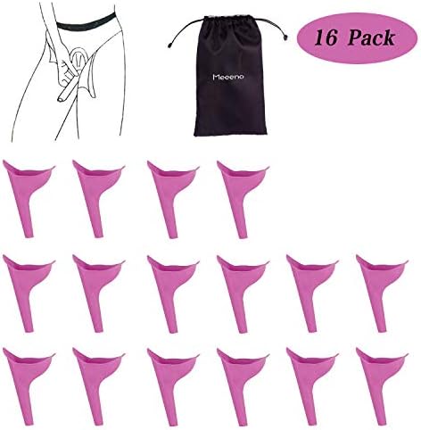 Meeeno Female Urination Device Lightweight Plastic Portable Travel Urinal 4 Pcs/8 Pcs 3 Colors