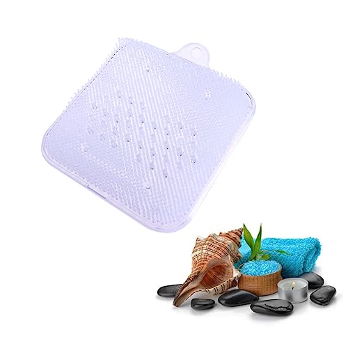 KOMBIUDA Shower Mat Foot Scrubber Foot Massage Pad Non-Slip PVC Acupressure Mat for Bathroom