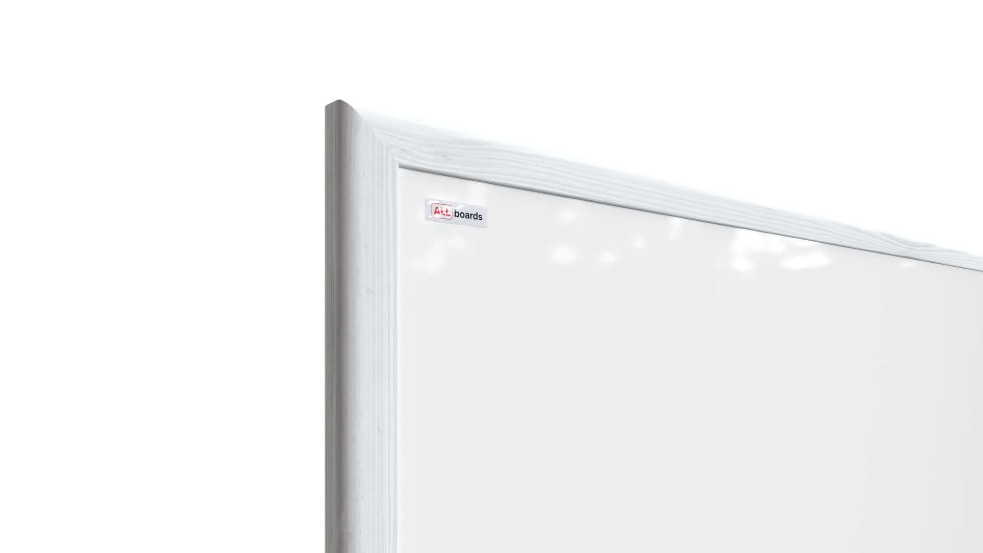 ALLboards Whiteboard mit weißem Rahmen 90x60cm Magnettafel Weiß Magnetisch, Trocken Abwischbar