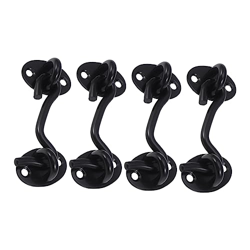 UKCOCO 4piezas Gancho Para Ventana Contra Tormentas Ganchos De Acero Inoxidable Resistentes y Duraderos Negros Para Fijar Ventanas Tormentas