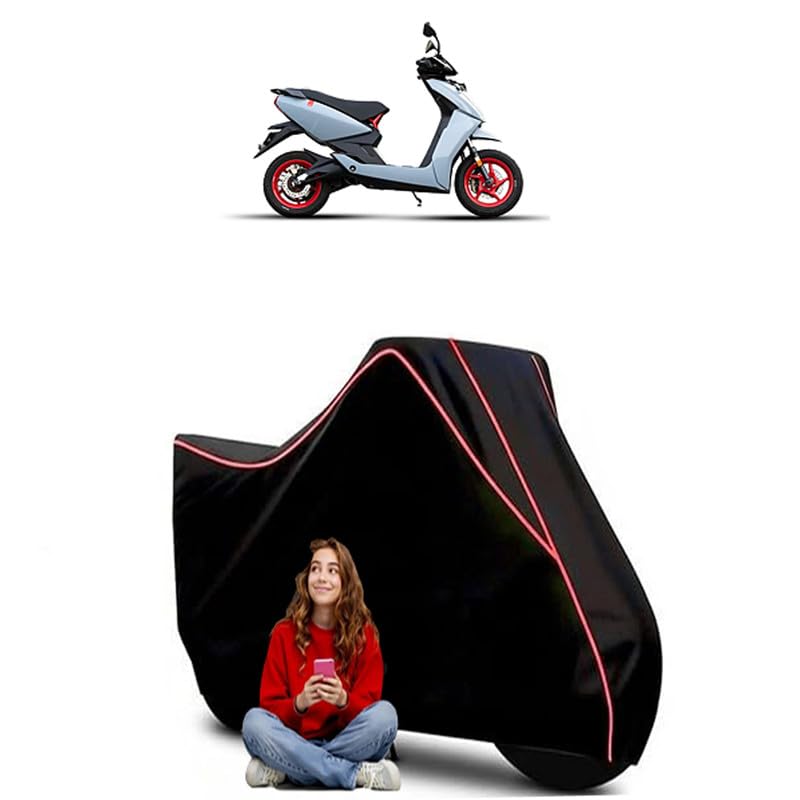 Image of 450 Apex Scooty Bike Cover Water Resistant Outdoor Use Universal Fit Scooters Motorcycles Heavy Duty UV Protection Dust Rain Scratch Resistant Elastic Bottom Black Blue Piping