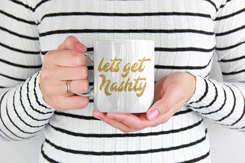 Let's Get Nashty, Nashville Bachelorette White Ceramic Coffee & Tea Mug (11oz) - Image 3