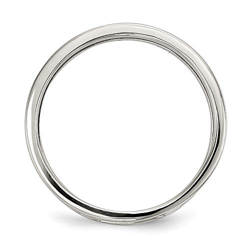 Fashion Ring Band 925 White Sterling Silver Women's Flat Diamond 0.005ct2