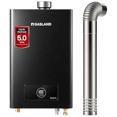 GASLAND Gasmart C 113,000 BTU Indoor Tankless Water Heater Propane, Up to 5 GPM On Demand Propane Hot Water Heater, 120 Volt, CS422BLPN1
