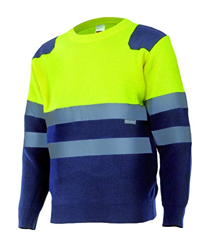 Jersey bicolor alta visibilidad Velilla 179 azul marino y amarillo flúor