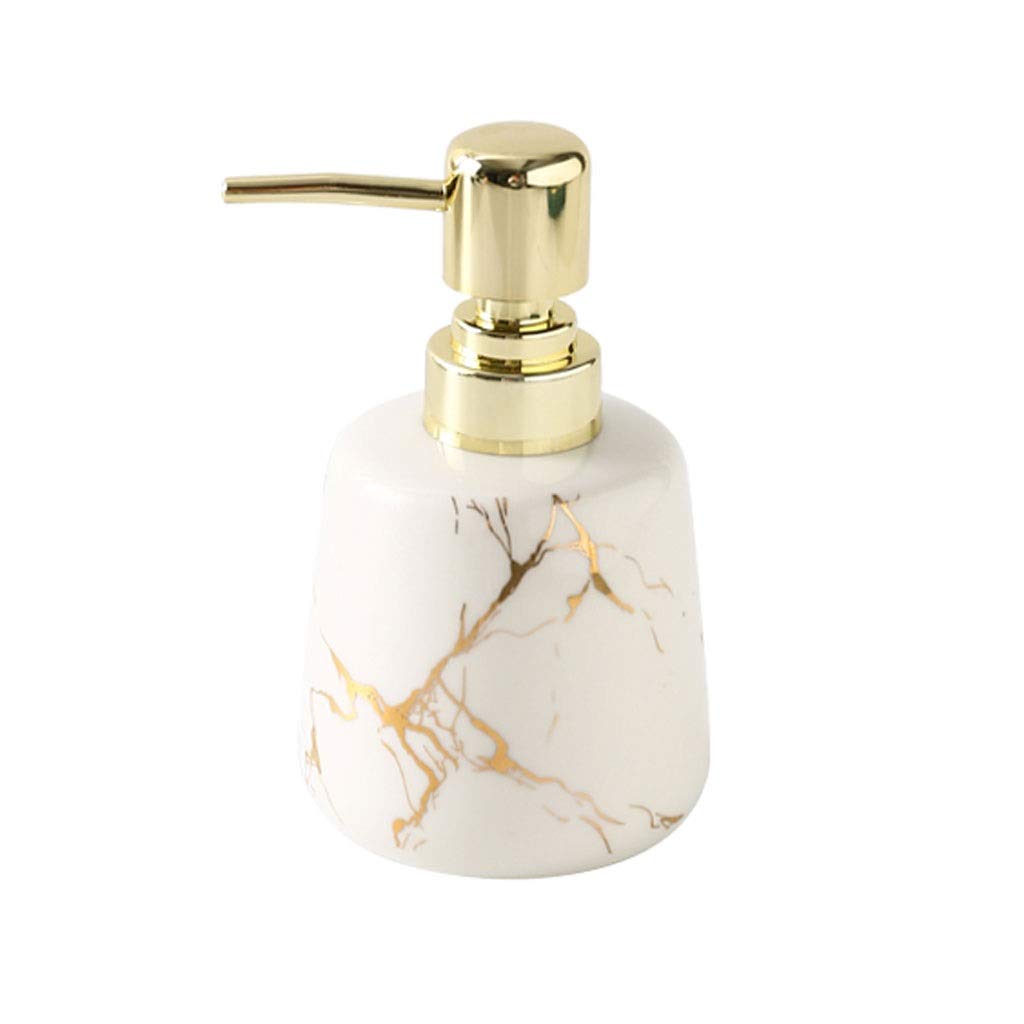 Kxaoxgrc White Glass Soap Lotion Dispenser Set, Ceramic Soap Pump Hand Lotion Dispenser For Bathroom Kitchen Counter Multicolor(White)