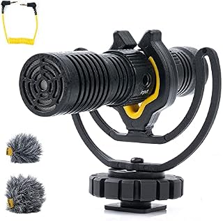 Deity V-Mic D4 Duo Microphone Dual Capsule Microphone On-Camera Portable Microphone for Interview Vlog Compatible with Pocket Cam DSLR Camera Smartphone